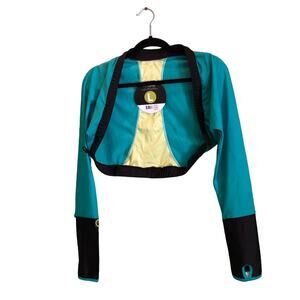 NWT Moxie Aqua Black Bolero Size Large L MSRP $55